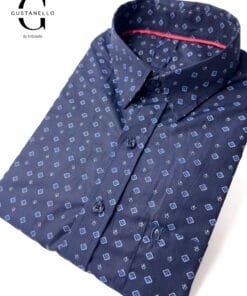 CAMISA MANGA CORTA GUSTANELLO AZUL OSCURO - CASUAL
