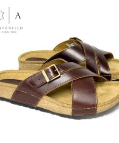 Alternative view of Sandalia cruzada de cuero para caballero – Antonello
