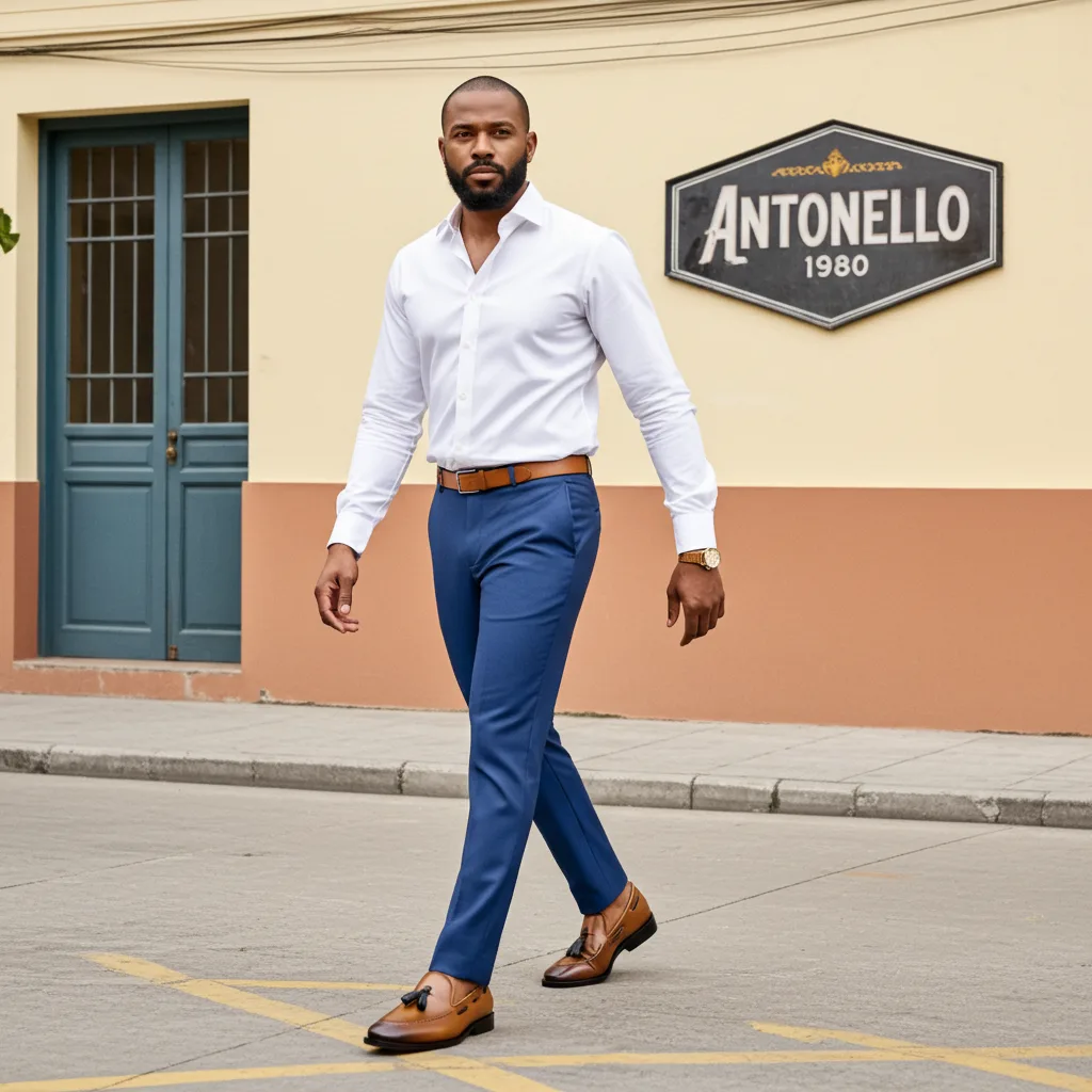 Mocasín Antonello referencia 3337 en cuero con borlas - Imagen 4