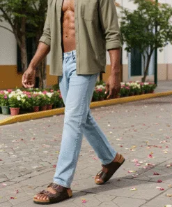Sandalia Doble Hebilla para Caballero