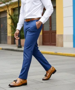 Mocasín Antonello referencia 3337 en cuero con borlas